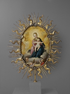 Processional Painting (Shield): The Nativity (recto); The Virgin and Child (verso) by Unknown Artist