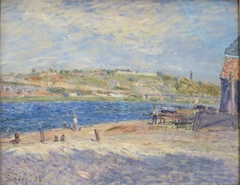 Riverbank at Saint-Mammès by Alfred Sisley