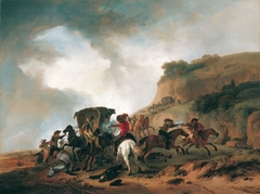 Robbers Attacking a Post-chaise by Philips Wouwerman
