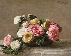 Roses dans une coupe by Henri Fantin-Latour