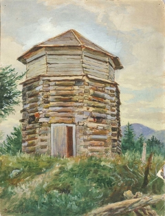 Russian Block House, Alaska, 1900 by Theodore J Richardson