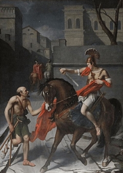 Saint Martin Sharing His Cloak with a Beggar by Angélique Mongez