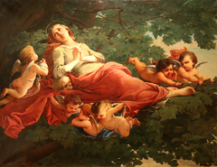 Sainte Madeleine bercée par les anges by Adelaide Salles-Wagner