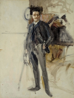 Self-Portrait, Sketch by Albert Edelfelt
