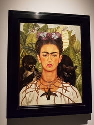 Self-Portrait with Thorn Necklace and Hummingbird
