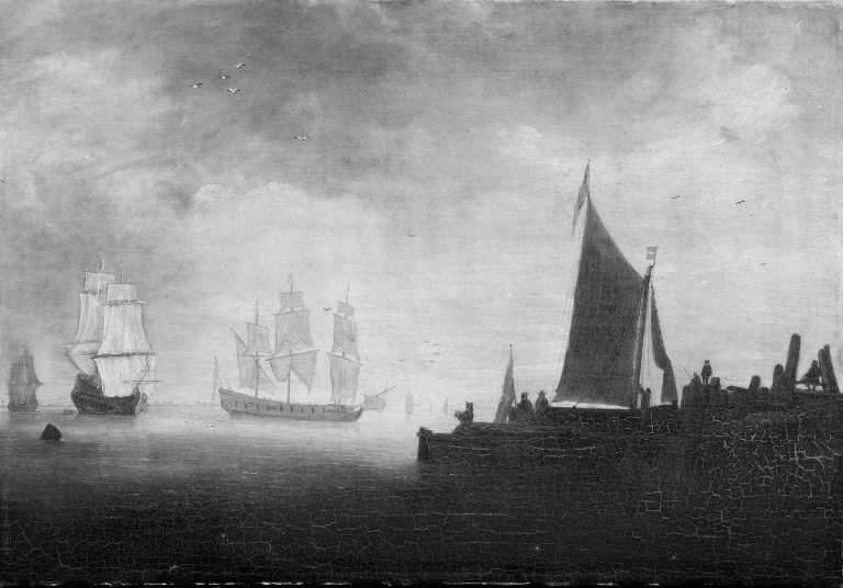 Ships by a Wharf