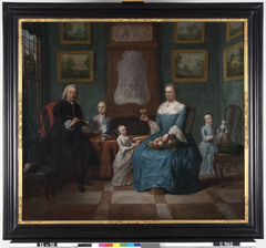 Simon van der Stel (1692-1780) en zijn echtgenote Catharina Keyser (1726-1806) en hun drie kinderen Willem (1759-1838), Maria Jacoba (1759-1831) en Catharina Anthonia (1760-1809) by Jan Maurits Quinkhard