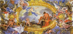 Sketch for a ceiling painting in the Landgrave Castle or Orangerie in Kassel by Franz Ludwig Raufft