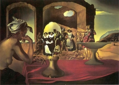 Slave Market with the Disappearing Bust of Voltaire by Salvador Dalí