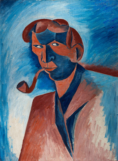 Smoker (Self-Portrait) by Bohumil Kubišta