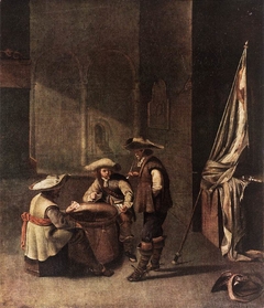 Soldiers Playing Cards in a Guardroom by Jacob Duck