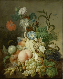 Still Life with Flowers and Fruit by Jan Evert Morel I