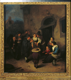 Street Musicians before an Inn by Cornelis Pietersz Bega