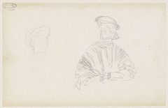Studie van een man in zestiende eeuwse kostuum