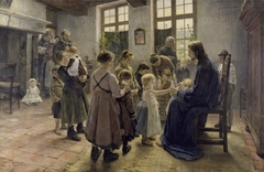 Suffer the little children to come unto me by Fritz von Uhde