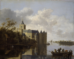 The Castle of Montfoort near Utrecht by Anthonie Jansz van der Croos