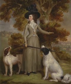 The Countess of Effingham with Gun and Shooting Dog by George Haugh