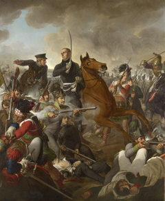 The Death of Frederick William, Duke of Brunswick-Wolfenbüttel (1775-1815) at the Battle of Quatre Bras, 1815 by Johann Friedrich Matthai