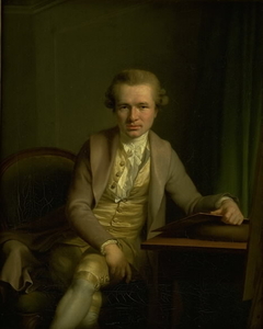 The Engraver Johann Friderich Clemens at his Work Table by Jens Juel