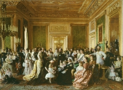 The Family of Queen Victoria in 1887 by Laurits Tuxen