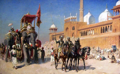 The Great Mogul and His Court Returning from the Great Mosque at Delhi by Edwin Lord Weeks