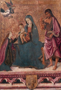 The Mystic Marriage of Saint Catherine of Alexandria, with Saint John the Baptist by Antoniazzo Romano