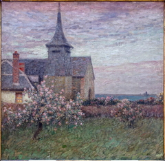 The Rectory and the Church of Gerberoy by Henri Le Sidaner