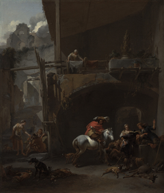 The Return from the Hunt by Nicolaes Pieterszoon Berchem