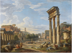 The Roman Forum by Giovanni Paolo Panini