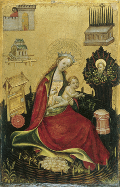 The Virgin and Child in the Hortus Conclusus (left wing) by Anonymous