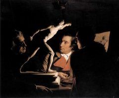 Three Persons Viewing the Gladiator by Candlelight by Joseph Wright of Derby