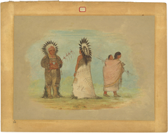 Two Ottoe Chiefs and a Woman by George Catlin