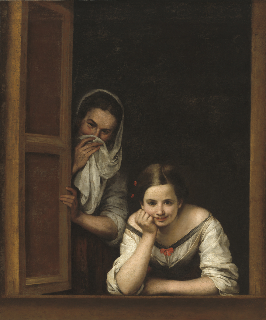 Two women at a window