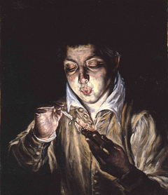 A Boy Blowing on an Ember to Light a Candle (Soplón) by El Greco