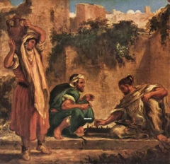 Arabs playing chess by Eugène Delacroix