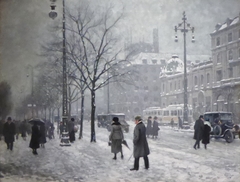 Vesterbrogade, Winter by Paul Gustav Fischer