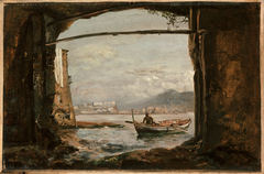 View from a grotto near Posillipo by Johan Christian Dahl