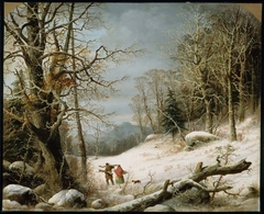 Winter Landscape: Gathering Wood by George Henry Durrie