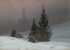 Winter Landscape with church by Caspar David Friedrich