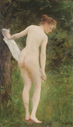Woman bathing by Raphaël Collin