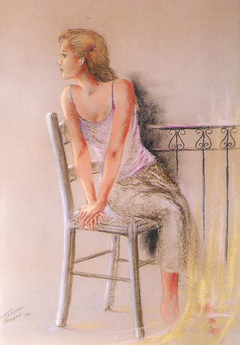 woman on a chair