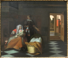 Woman with a Child and a Maid in an Interior by Pieter de Hooch