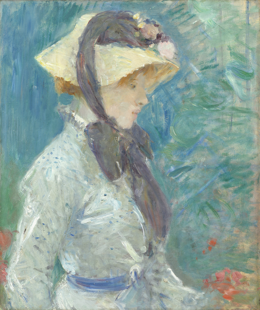 Young Woman with a Straw Hat