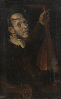 A Man Playing a Lute by Anonymous