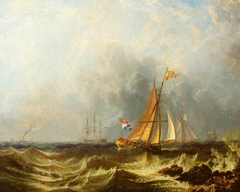 A Seascape with Shipping by James Wilson Carmichael