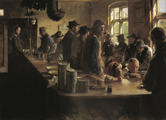 A the victualler's when there is no fishing by Peder Severin Krøyer