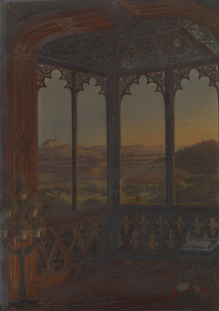 A View of Coburg from a Window of Schloss Callenberg by Ferdinand Zschäck