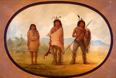 A Yuma Chief, His Daughter, and a Warrior by George Catlin