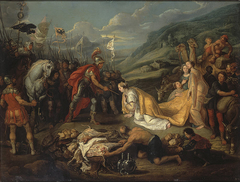 Abigail Bringing Gift to David by Simon de Vos