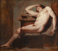 Academic Study of a Reclining Male Nude Asleep by William Etty